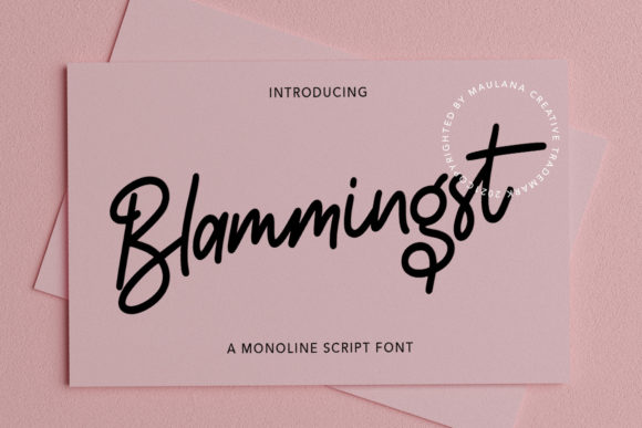 Blammingst: A Versatile Script Font for Editorial Design