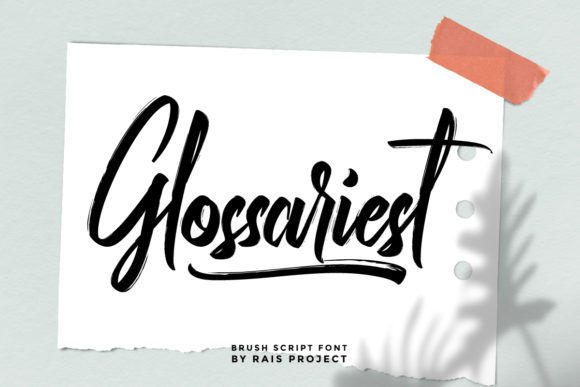 Enhance Your Brand with Glossariest: A Bold Handwritten Font