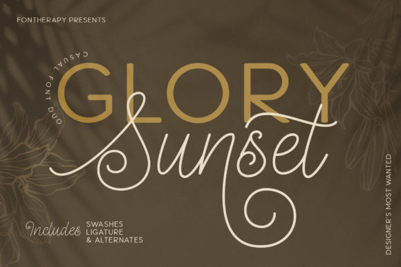 Glory Sunset: A Stylish Duo Font for Crafters and Creators
