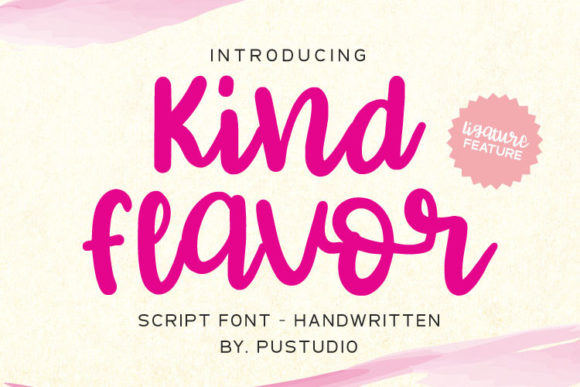 Kind Flavor: A Cursive and Timeless Web Font