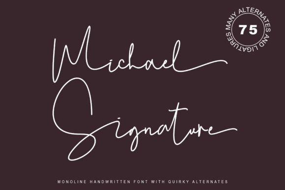 Michael Signature: A Handwritten Font for Crafters and Creators