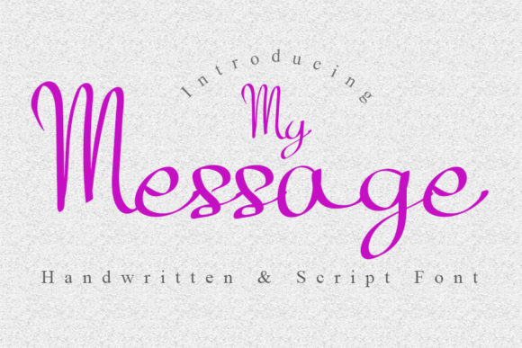My Message: A Charming Handwritten Font for Web Design