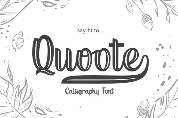 Quoote: A Handwritten Font for Creative Web Design