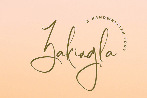 Zakingla: A Romantic Calligraphy Font for Elegant Campaigns